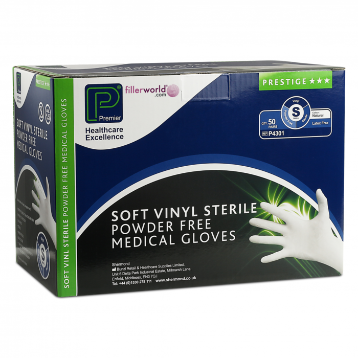 Soft Vinyl Powder Free Gloves Small 1 box of 50