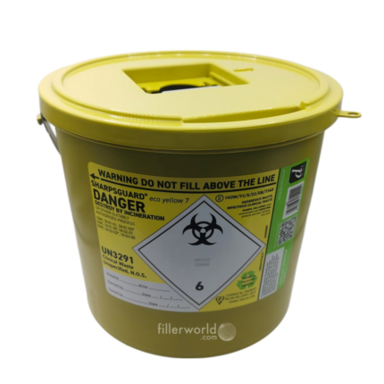 Yellow Lid Sharpsguard Sharps bin 7 litre